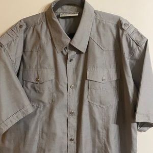 Gray Blueink Shirt Size 3XL